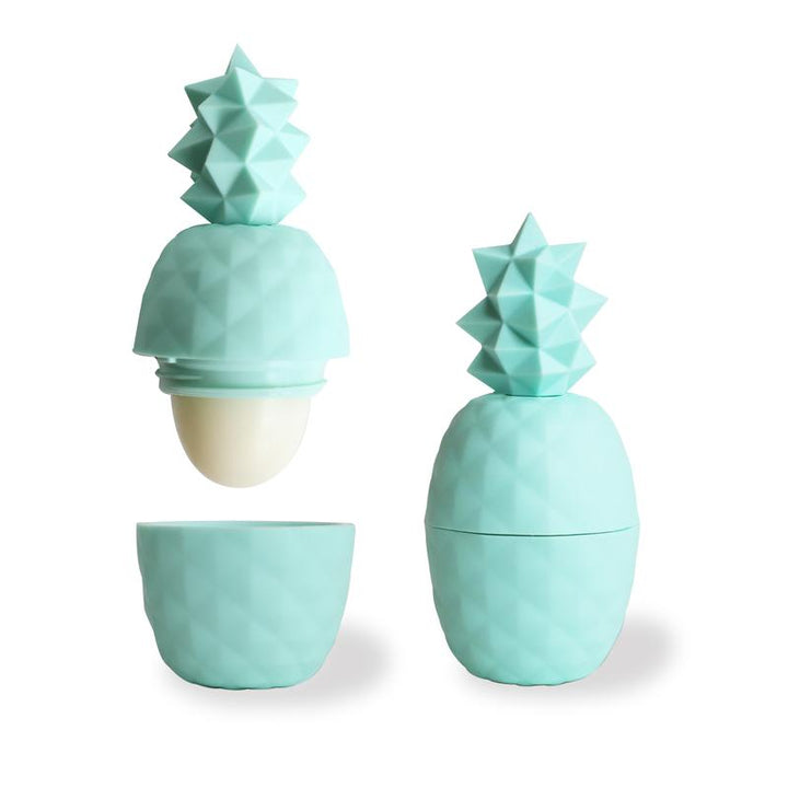 Geometric Pineapple Lip Balm | Teal | Strawberry-Mango