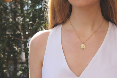 Opal Starburst Necklace | Gold