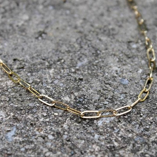 Rectangle Chain Necklace | Gold